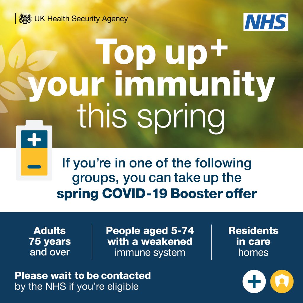 COVID-19 Spring booster campaign inforgraphic