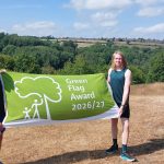 Andy Judd and Luke Lowe, who regularly run and volunteer at parkrun each Saturday, helping to celebrate another Green Flag Award at Severn Valley Country Park
