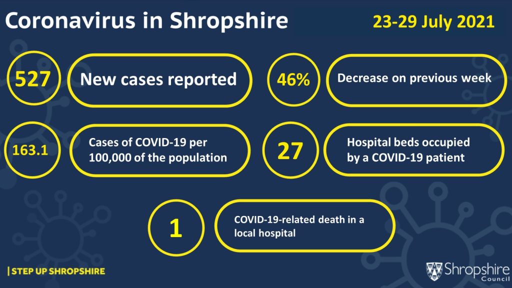 23-29 July 2021 COVID-19 cases and hospitalisation figures locally - infographic