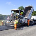 Resurfacing work on the A41 in July 2022
