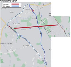 Closure of A41 near Tern Hill for road improvements - Shropshire ...