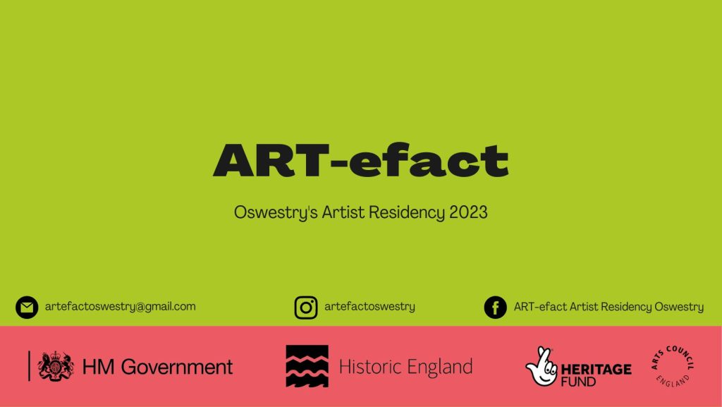 ART-efact - Oswestry's artist residency 2023 - graphic