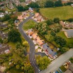 Drone footage showing the 23-home site from above