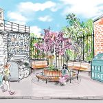Artist's impression of the Pocket Park by local artist Cherie Jerrard
