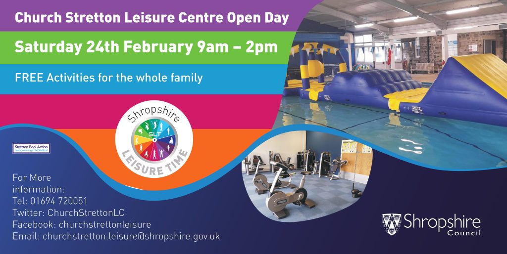 Church Stretton Leisure Centre open day on Saturday 24 February infographic