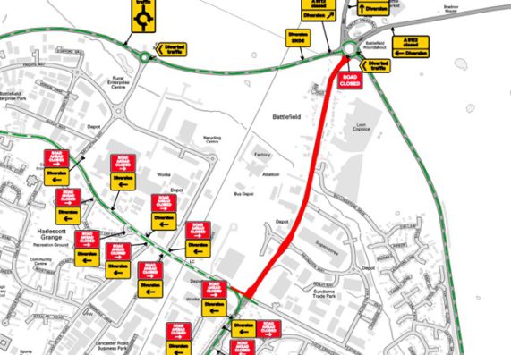 Resurfacing of Whitchurch Road and Battlefield Road Shrewsbury