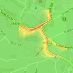 An image of a map showing air quality in Bridgnorth.