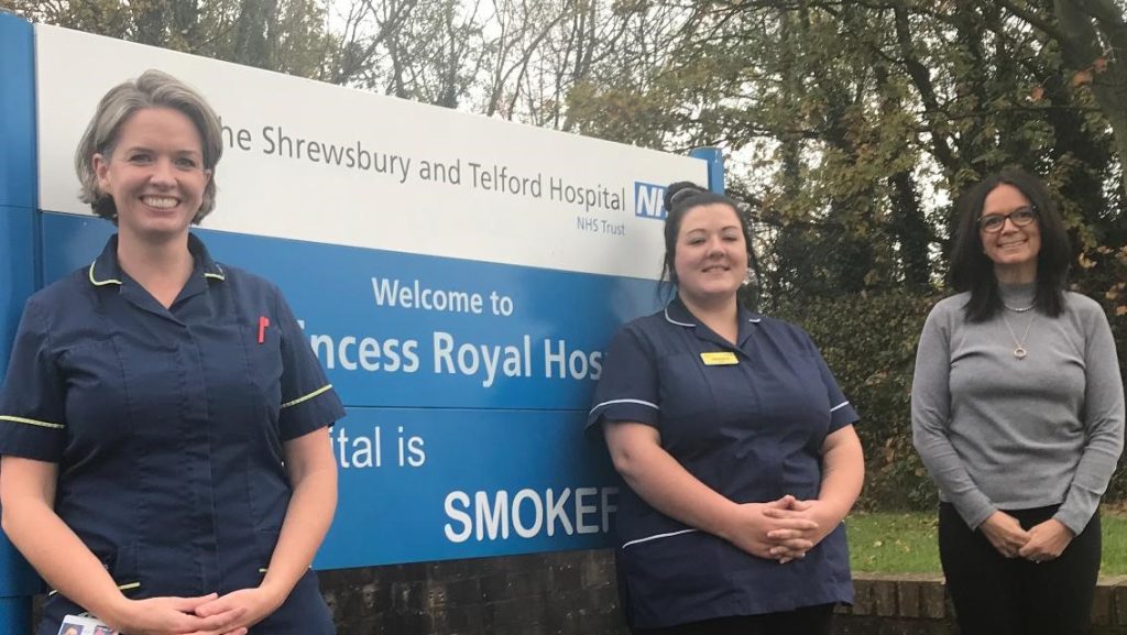 Taking part in the clinical COVID-19 vaccination trial, pictured left to right, Helen Millward, Research Midwife, Jess Herrington, Research Midwife, and Julie Summers-Wall, Clinical Trials Data Co-ordinator.