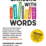 Careers with Words event at Shrewsbury Library poster
