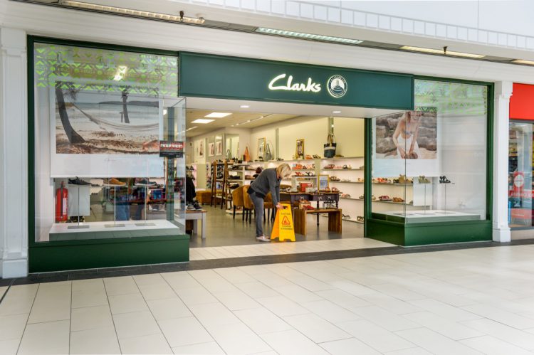The Clarks store in the Pride Hill Centre, Shrewsbury