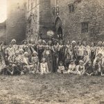 Original photo of Comus, Sabrina and attendants