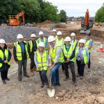 People at the building site of The Oaklands in Bayston Hill. Photo by Shaun Fellows / Shine Pix Ltd