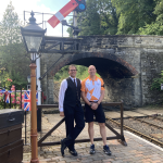 Craig and Andrew Sharp at the Severn Valley Railway's Arley station