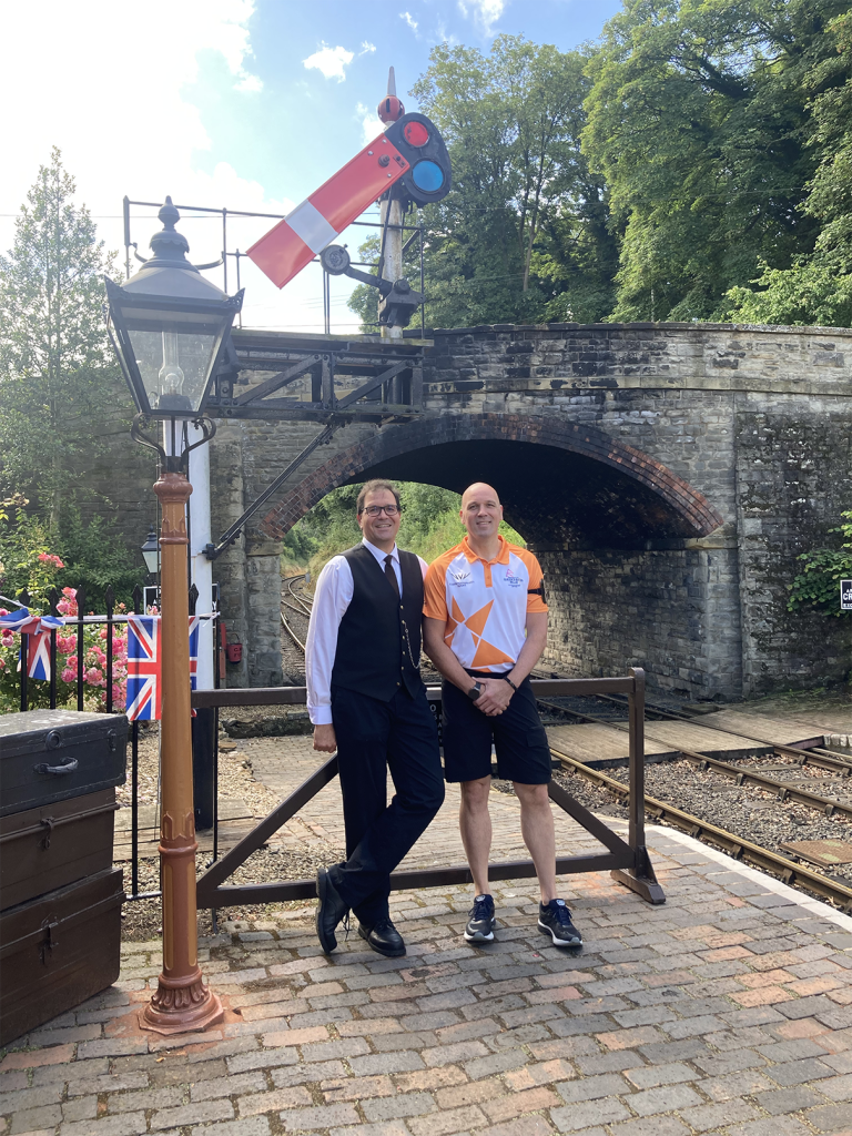 Craig and Andrew Sharp at the Severn Valley Railway's Arley station