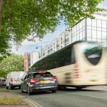 Traffic on Smithfield Road in Shrewsbury.