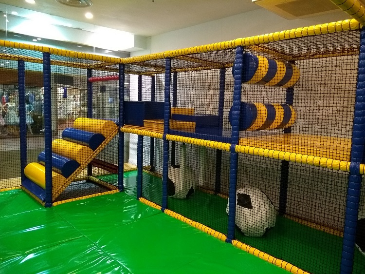 Some of the soft play equipment inside Darwin's Den