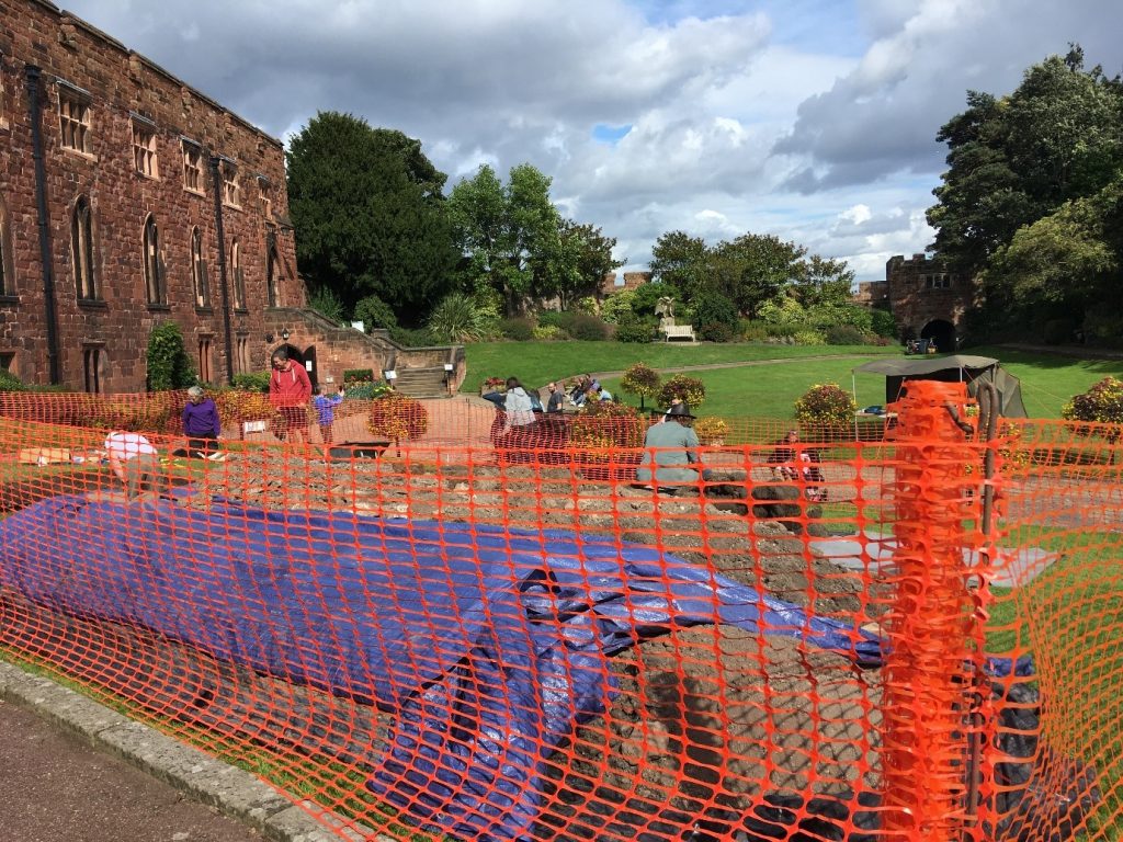 The dig site at Shrewsbury Castle.