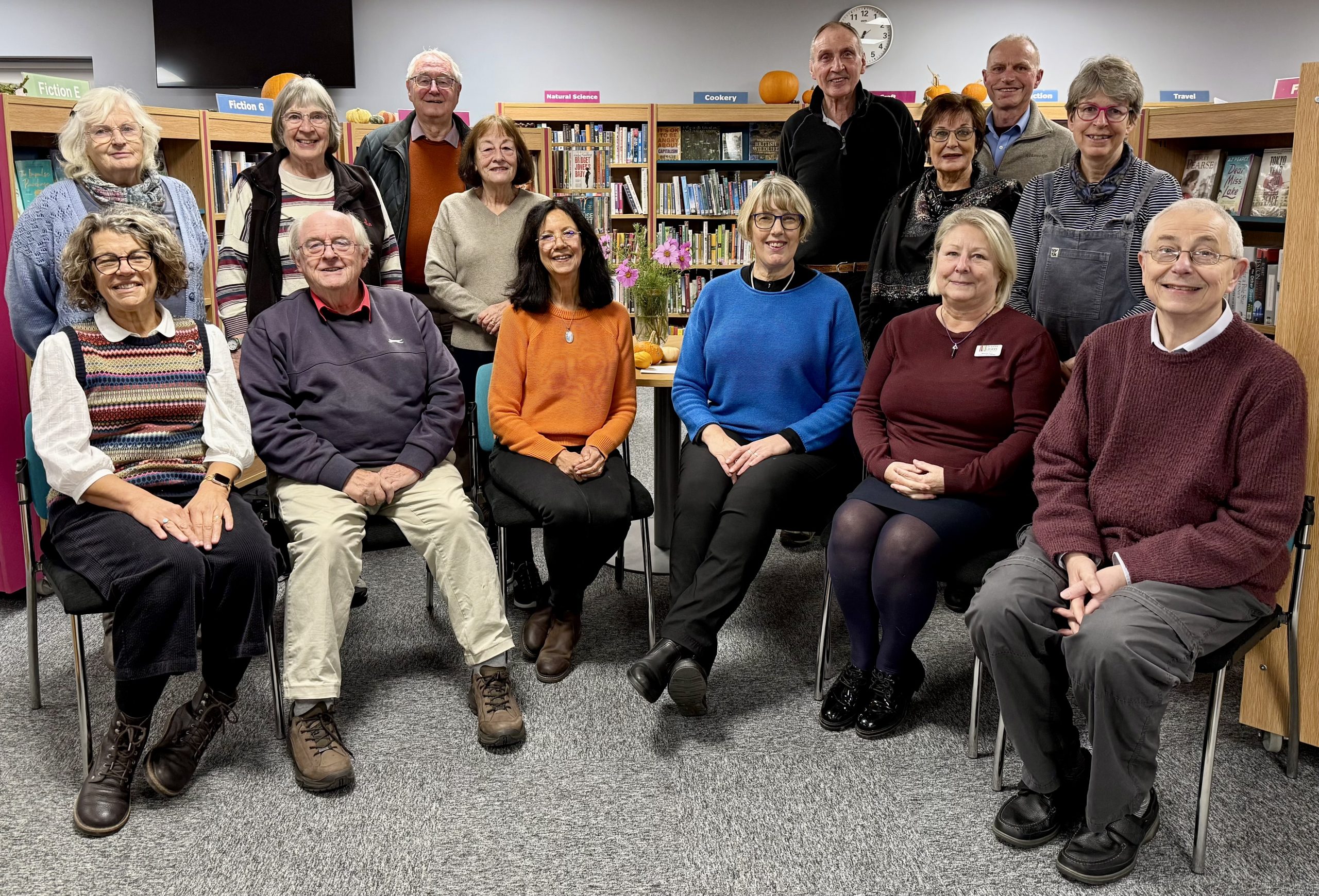 Friends of Pontesbury Library committee members.
