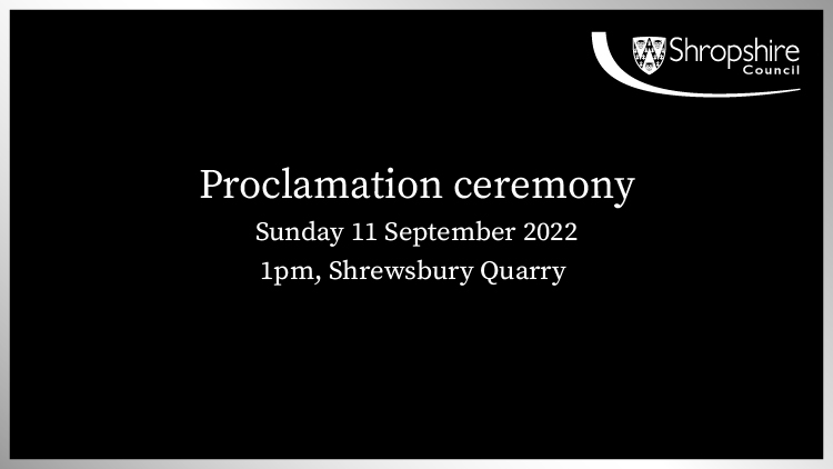 Proclamation event in Shrewsbury infographic
