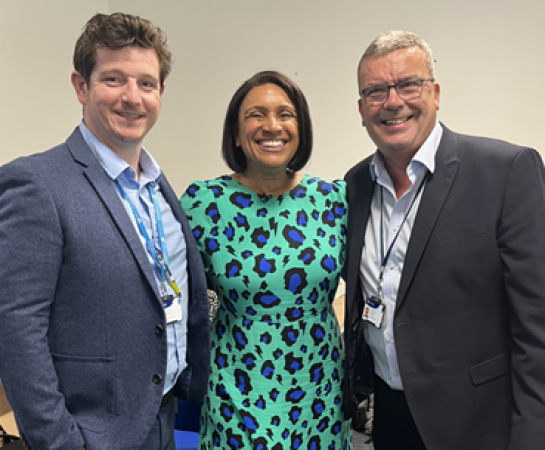 (from left to right – Neil Bentley, Jaz Ampaw-Farr and Andy Hall)