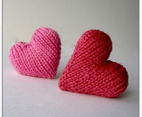 Knitted hearts