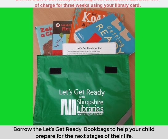 A picture of the book bag available from Shropshire libraries