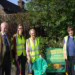 This is a picture of the volunteers who got involved in the Craven Arms litter pick