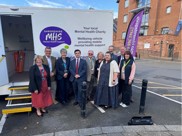 Elected Members visit to ethe Shropshire MHS Wellbeing Vehicle on World Suicide Awareness Day, September 2025.