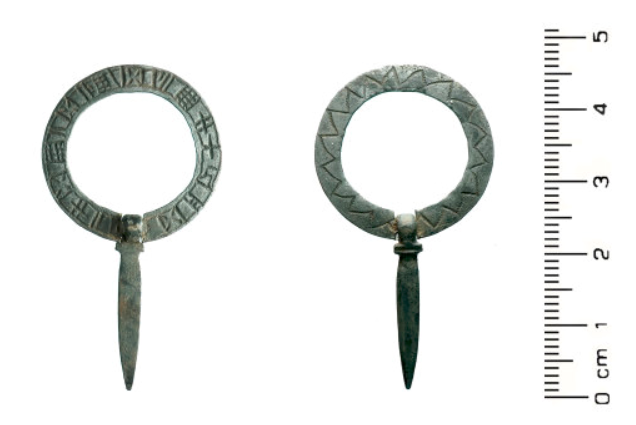 An image of the silver medieval brooch found in Shropshire. It has been declared as treasure.