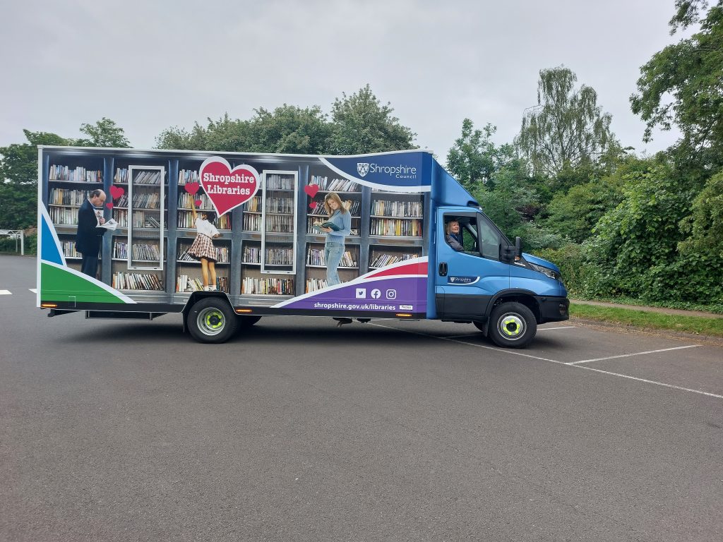 Dihanne Price, Shropshire Council senior library assistant driver, is taking the new vehicle out on the road