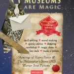 An image of the Museums are Magic poster. It includes an owl, parchment and the starry sky. The event runs on 28 and 29 October 2017 at Shrewsbury Museum and Art Gallery