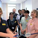 Hospital staff on Ward 28 officially open the new Swan Suite at the Royal Shrewsbury Hospital.