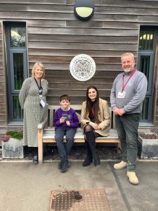 Helen Morris, assistant headteacher at Oakmeadow Primary School, Oliver Evans, Meg Anderson, Cornovii senior development officer and Shingler Group site manager Paul Tunnah