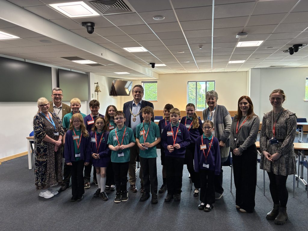 Oakmeadow School Council on their visit to the Guildhall