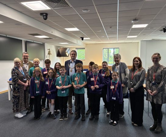 Oakmeadow School Council on their visit to the Guildhall