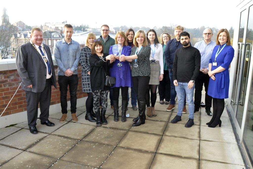A team of Personal Advisers from Shropshire Council’s leaving care team were today (Thursday 13 January 2022) presented at the Full Council meeting with a national award for their support for young people who have left care.