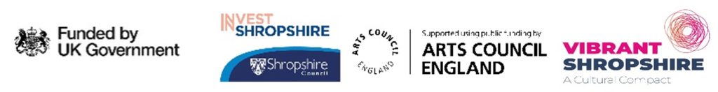 Logos of organisations supporting the Vibrant Shropshire: a Cultural Compact project