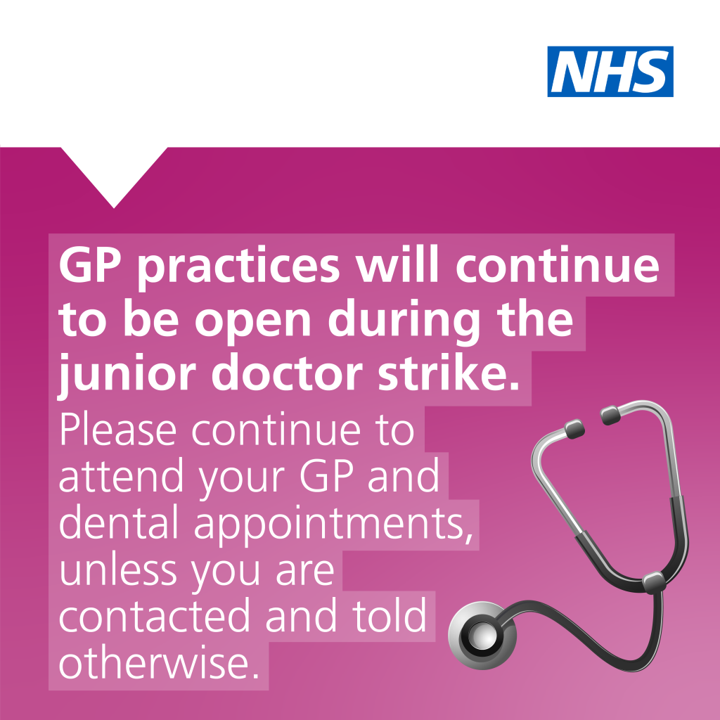 GP practices will continue to be open during junior doctors strikes
