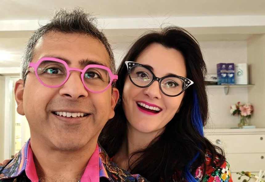 Sam and Eva Davé, founders of high street opticians, Style Optique in Market Drayton who benefitted recently from support from the Shropshire Growth Hub