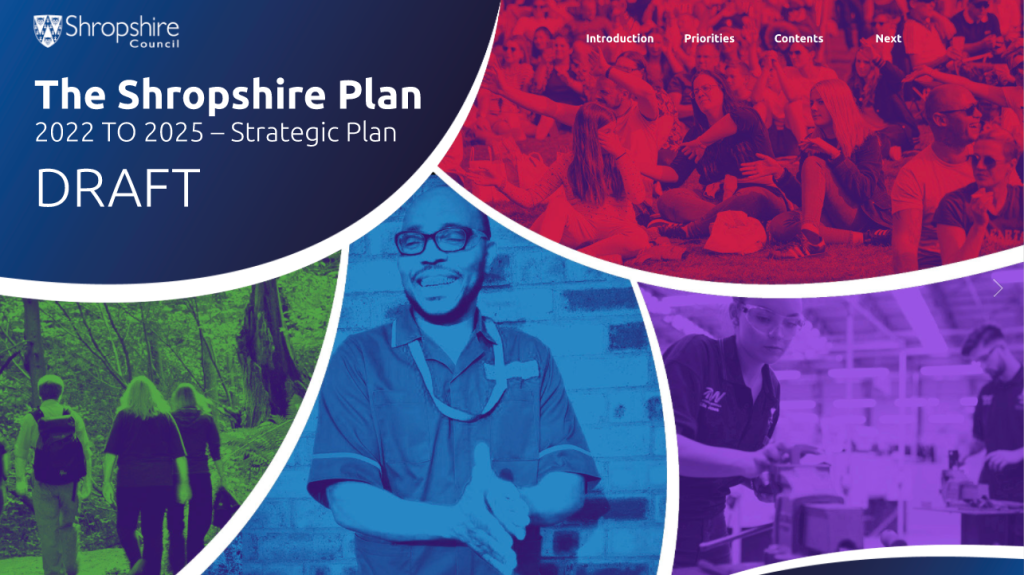Shropshire Plan 2022-2025 draft, cover