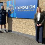 Photo L-R: Andrew Price, Inclusion Manager at Shrewsbury Town FC Foundation, and Sarah Marston, Deputy Portfolio Holder for Social Care at Shropshire Council