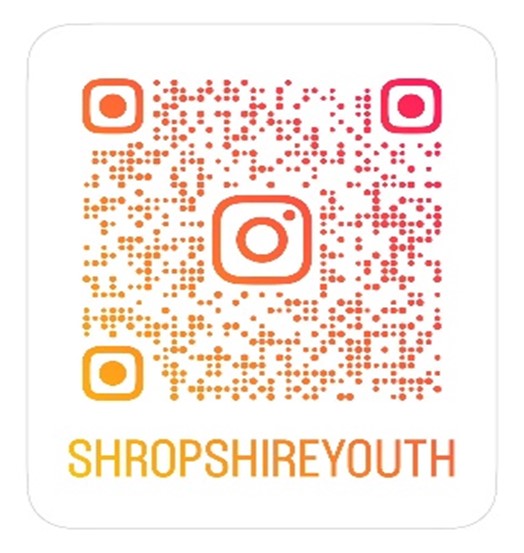 QR code linking to the Shropshire Youth Instagram page