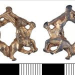 An image of a silver medieval brooch that was found in Shropshire. It has been declared treasure.