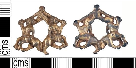 An image of a silver medieval brooch that was found in Shropshire. It has been declared treasure. 