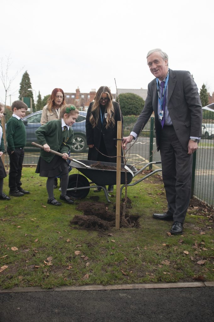 Treeplanting at St John's Roman Catholic primary school, Bridgnorth