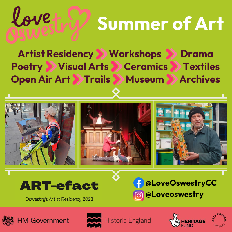 Summer of Art festival in Oswestry poster