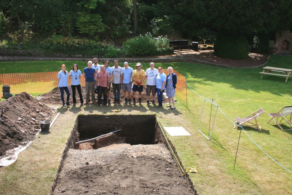 An image of the team who carried out the first ever excavation at Shrewsbury Castle