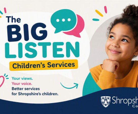 A graphic with a girl daydreaming and text that reads The Big Listen, about an event to find out about children's views