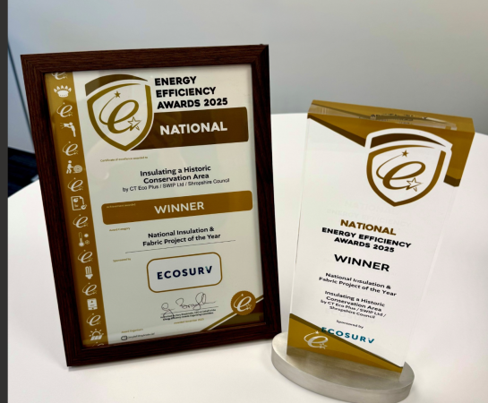 Shropshire Council’s Affordable Warmth and Energy Efficiency (AWEE) Team has won a national award at the Energy Efficiency Awards 2025 for National Insulation & Fabric Project of the Year.