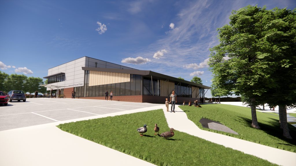 How the south west corner of the new Whitchurch Swimming Pool and Fitness Centre may look